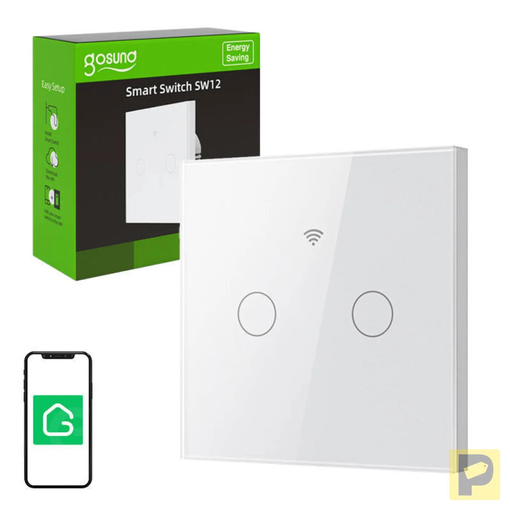 Smart Touch WiFi Light Switch Gosund SLS2 (Optional N, Dual) Tuya