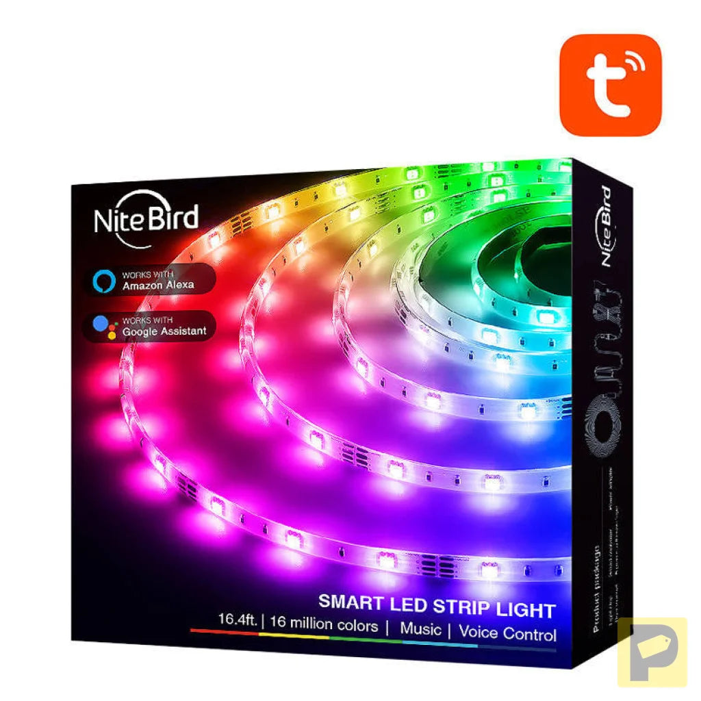 Smart WiFi RGB LED light strip NiteBird SL3 (2x5m), Tuya