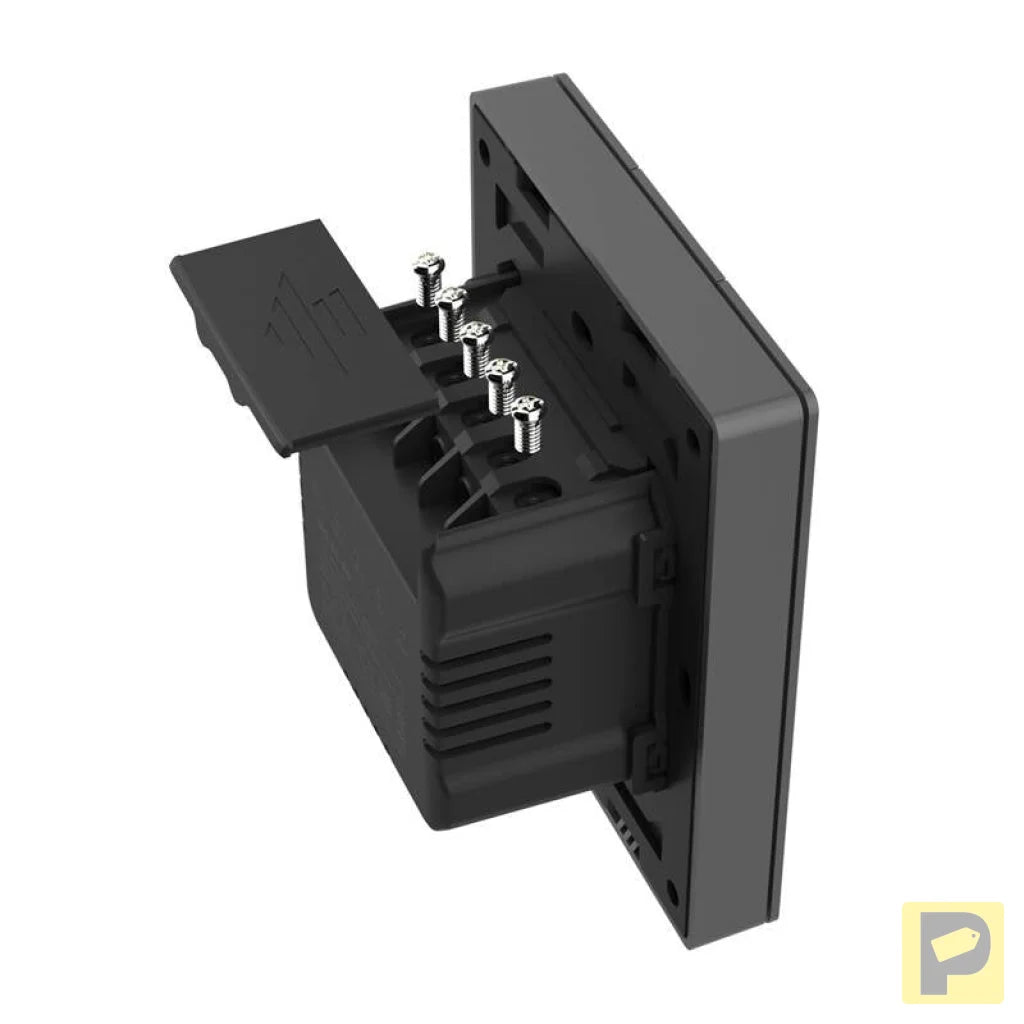 Smart WiFi wall switch SONOFF M5-3C-80 (3-channel, for frame, graphite)