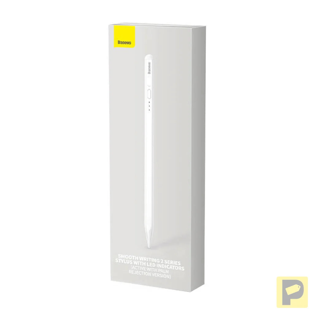 Smooth Writing Stylus with LED Indicators (Active) White