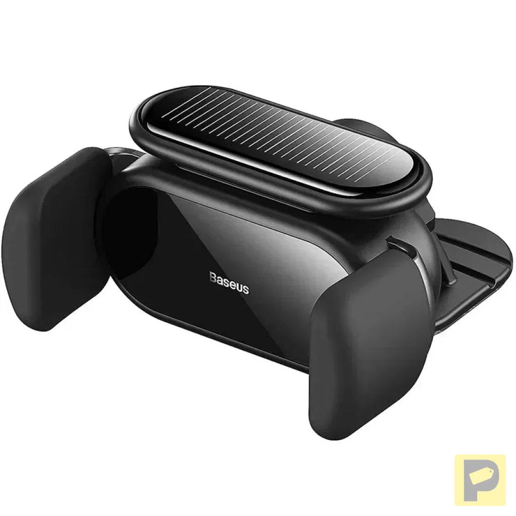Solar Electric Car Phone Holder Baseus Steel Cannon Pro (Black)