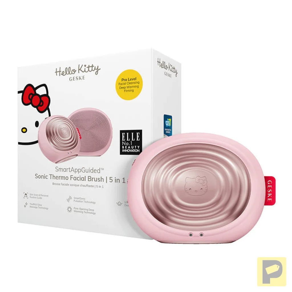 Sonic Thermo Facial Brush 5in1 Geske with APP (hello kitty pink)