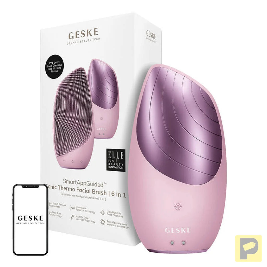 Sonic Thermo Facial Brush 6 in 1 Geske with APP (pink)