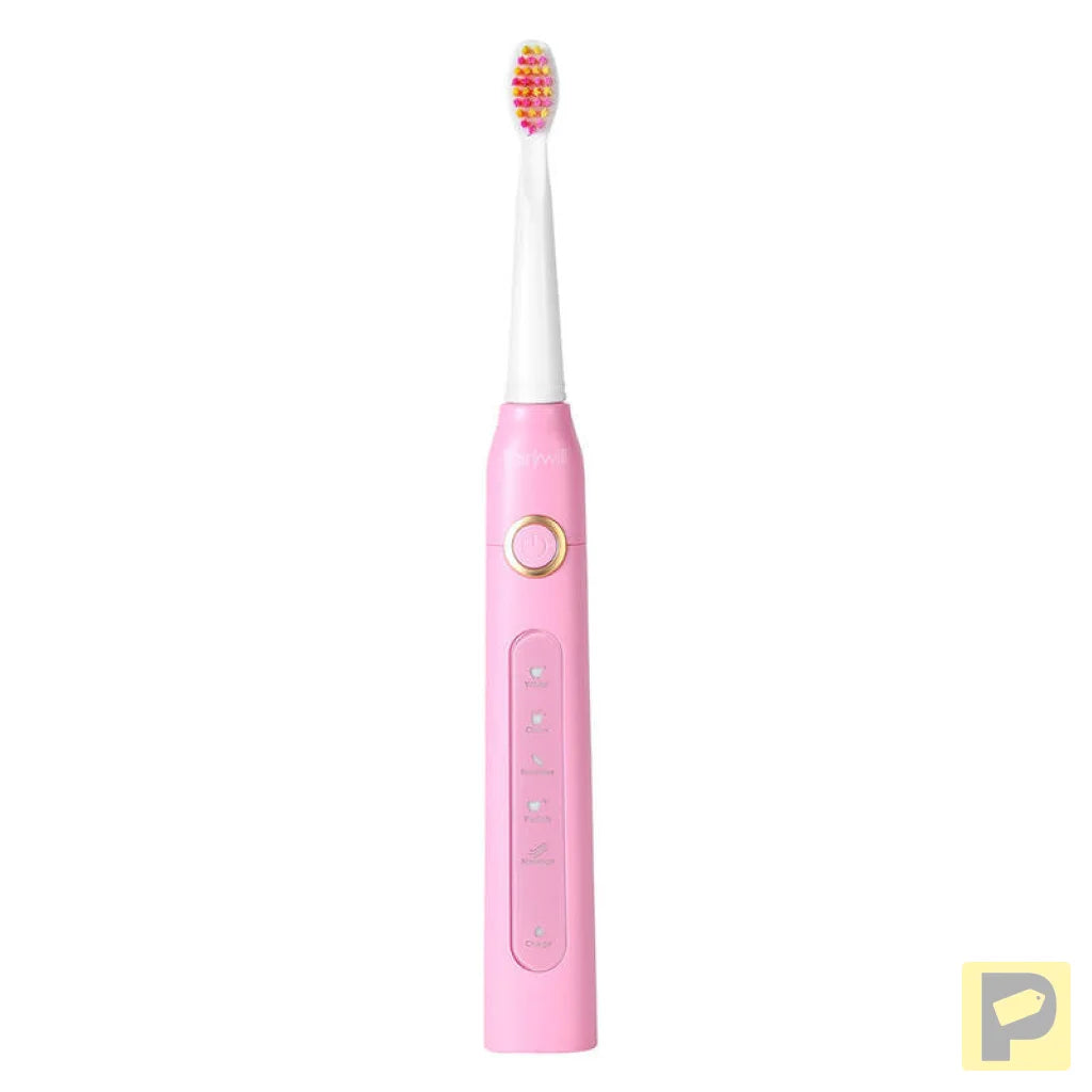 Sonic toothbrushes with head set and case FairyWill FW-507 (Black and pink)