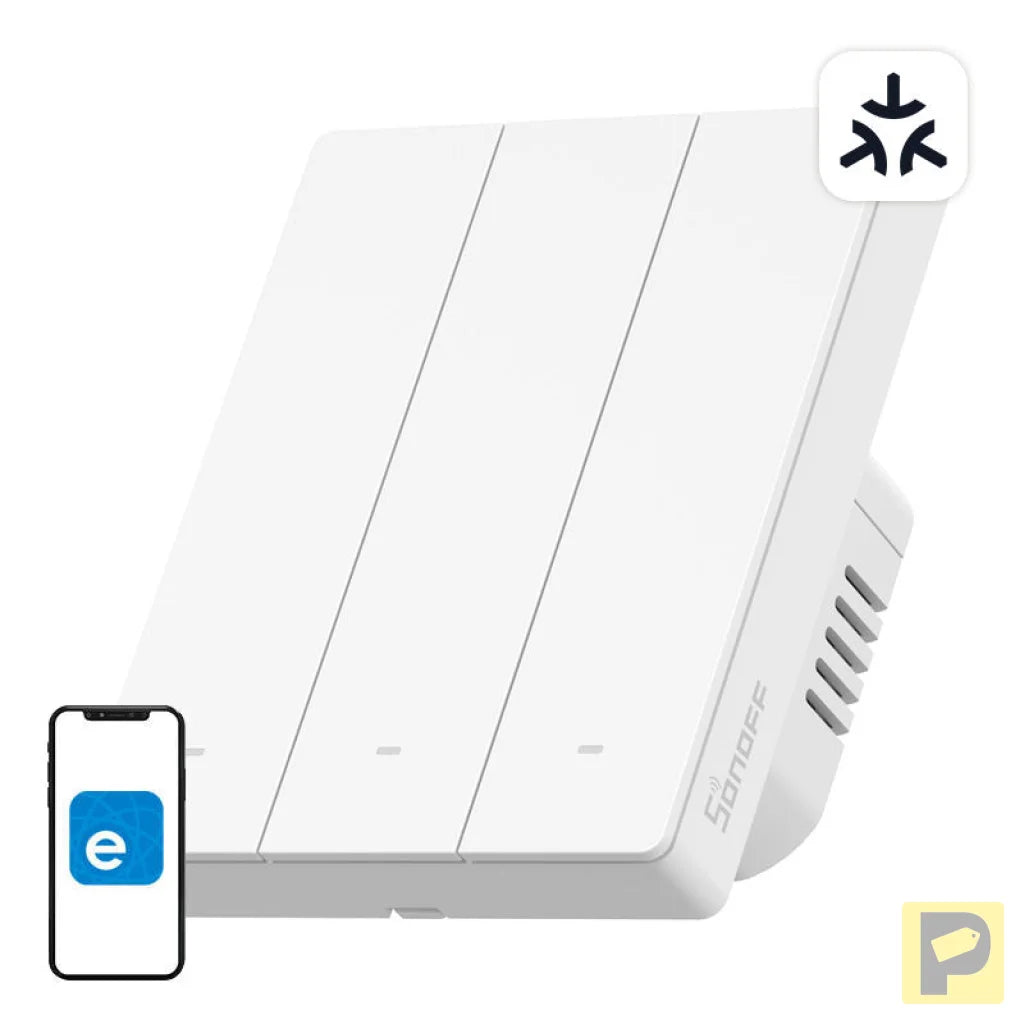 SONOFF M5-3C-80W WiFi Matter smart wall switch (3-channel, for frame)