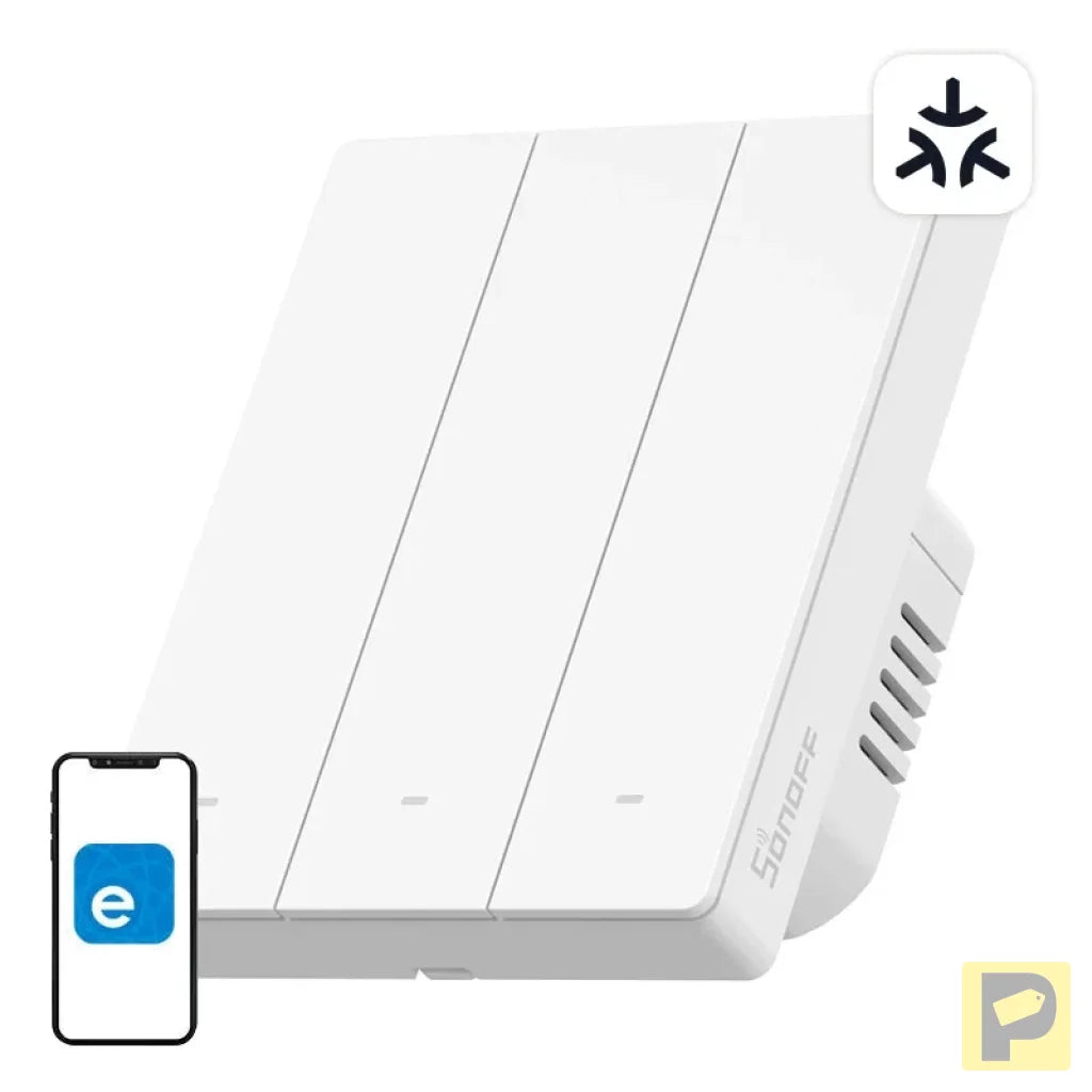 SONOFF M5-3C-80W WiFi Matter smart wall switch (3-channel, for frame)