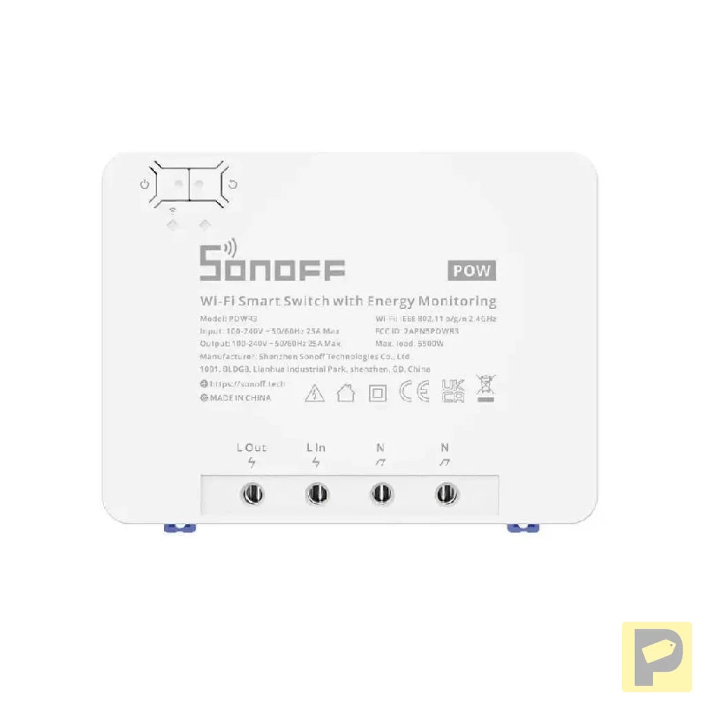 Sonoff POWR3 smart WiFi switch with current measurement function