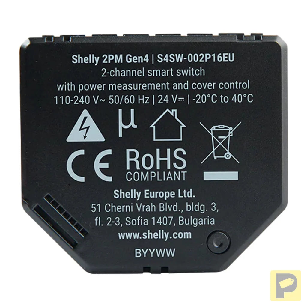 Sterownik Shelly 2PM Gen4 Zigbee/Matter