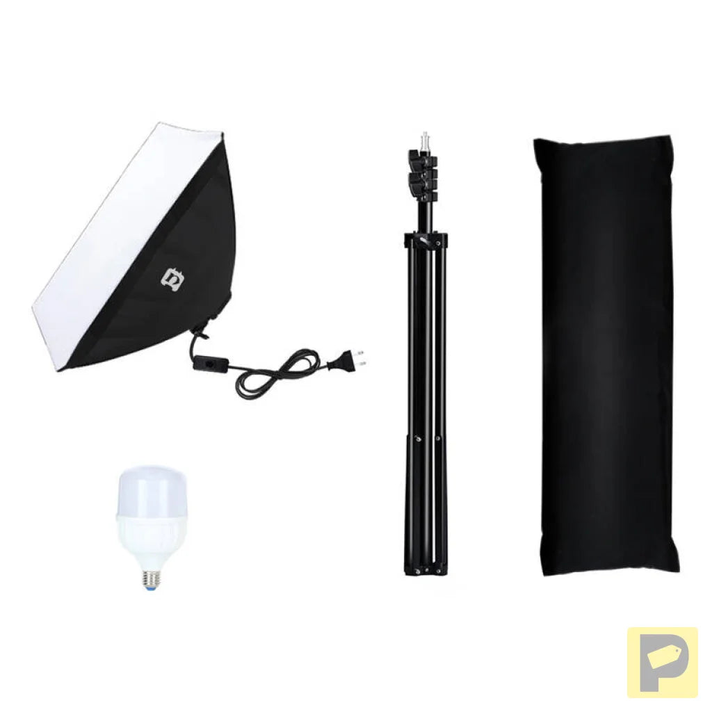 Studio set Puluz LED softbox 50x70cm, tripod, LED bulb 1 pc PU5070EU