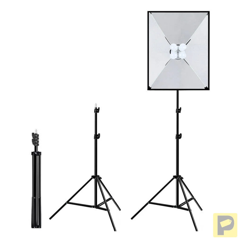 Studio set Puluz softbox 50x70cm, tripod, LED bulb 4 pcs PU5071EU