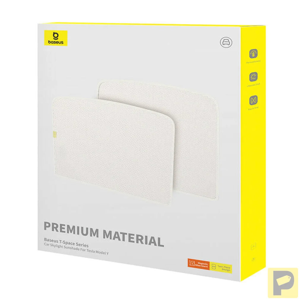 Sunshade for Tesla Model Y Baseus T-Space Series - double layer (white)