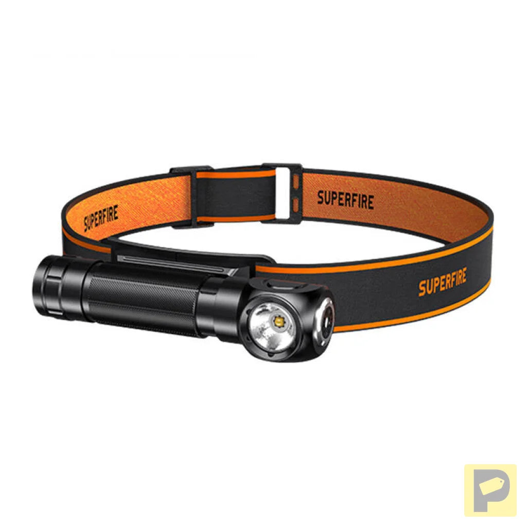 Superfire TH04 2-in-1 headlamp flashlight, 600 lm, USB-C, 5 modes, 150 m