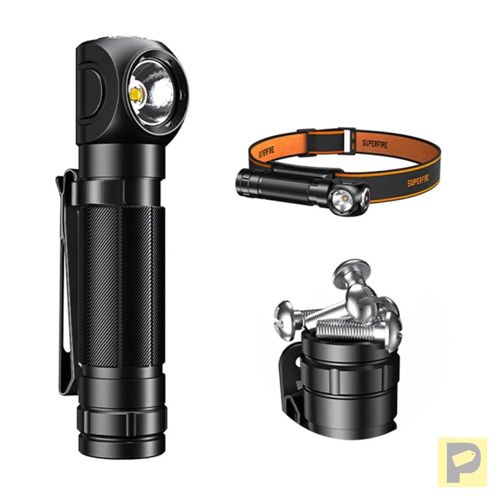 Superfire TH04-S,1000lmm USB-C headlamp flashlight