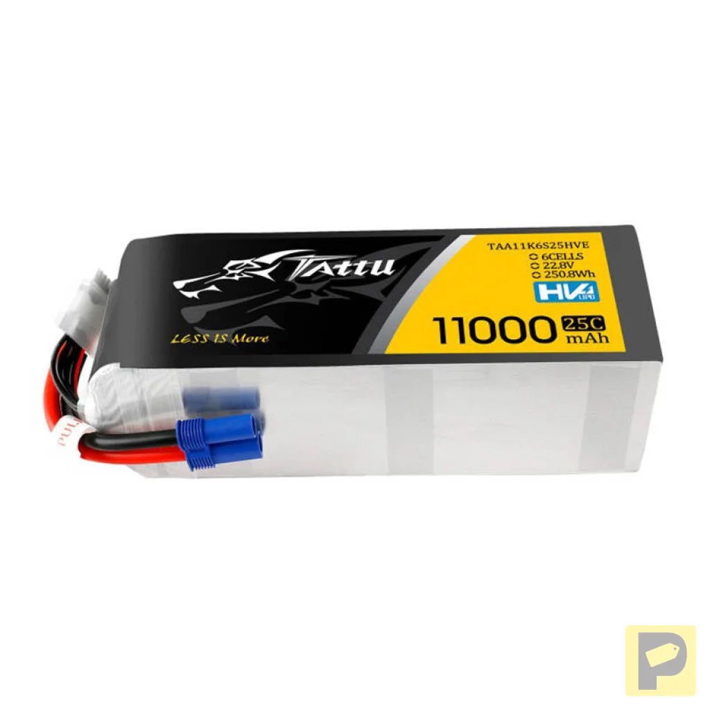 Tattu 11000mAh 22.8V HV 25C 6S1P Lipo Battery Pack with EC5 Plug