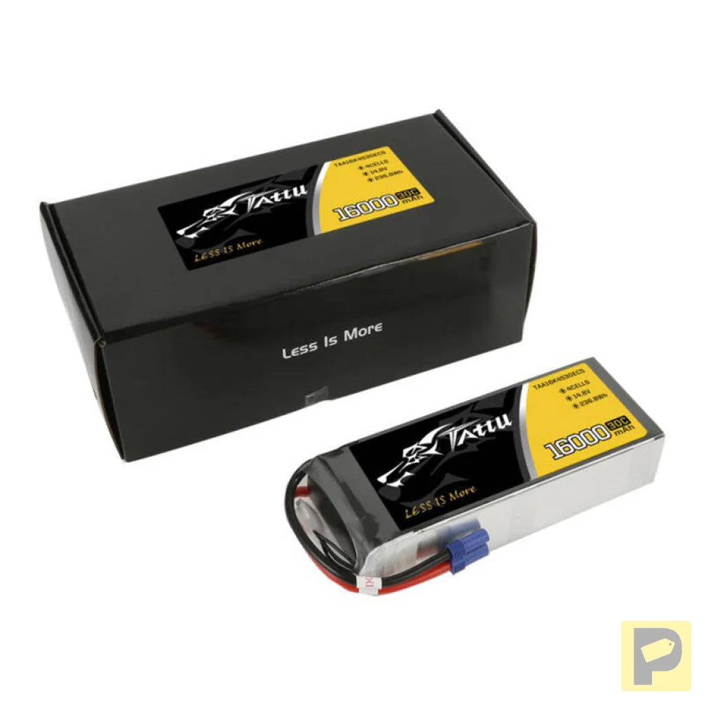 Tattu 16000mAh 14.8V 30C 4S1P Lipo Battery Pack with EC5