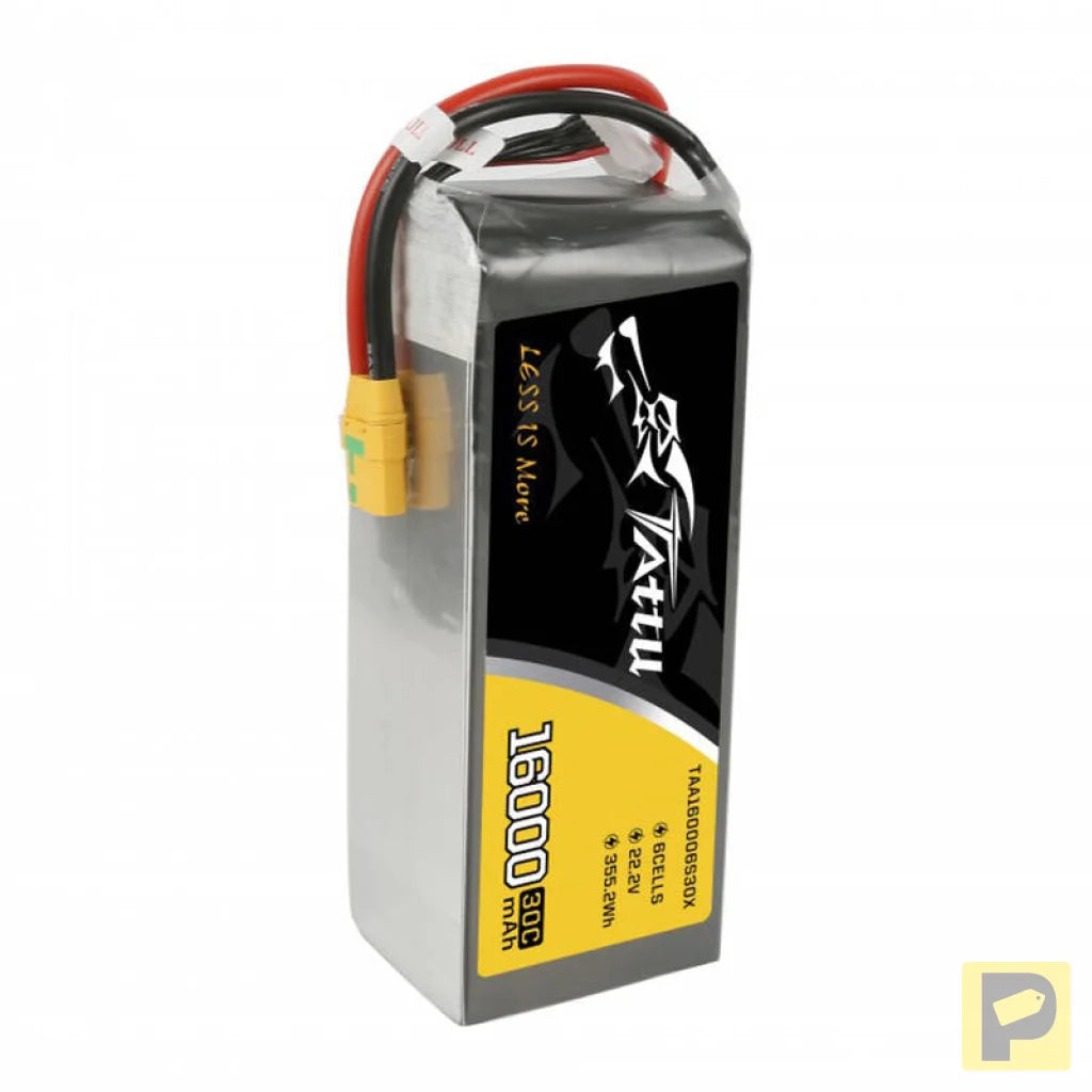 Tattu 16000mAh 22.2V 30C 6S1P LiPo Battery Pack with XT90 Anti-spark Plug
