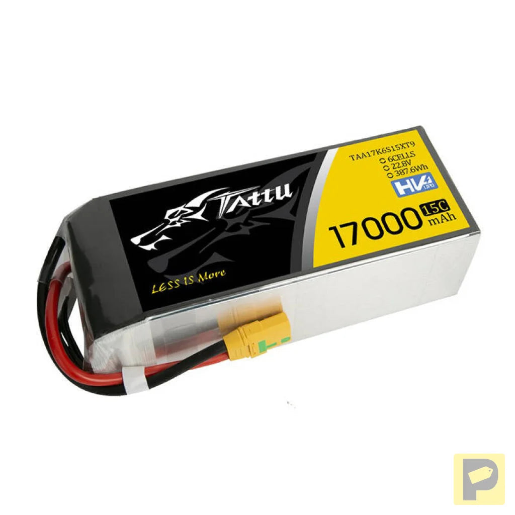 Tattu 17000mAh 22.8V 15C 6S1P Lipo Battery with XT90-S(anti-spark) Plug