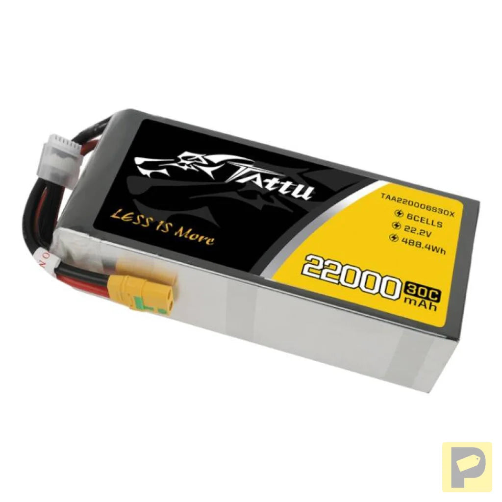 Tattu 22000mAh 22.2V 30C 6S1P Lipo Battery Pack with XT90-S plug