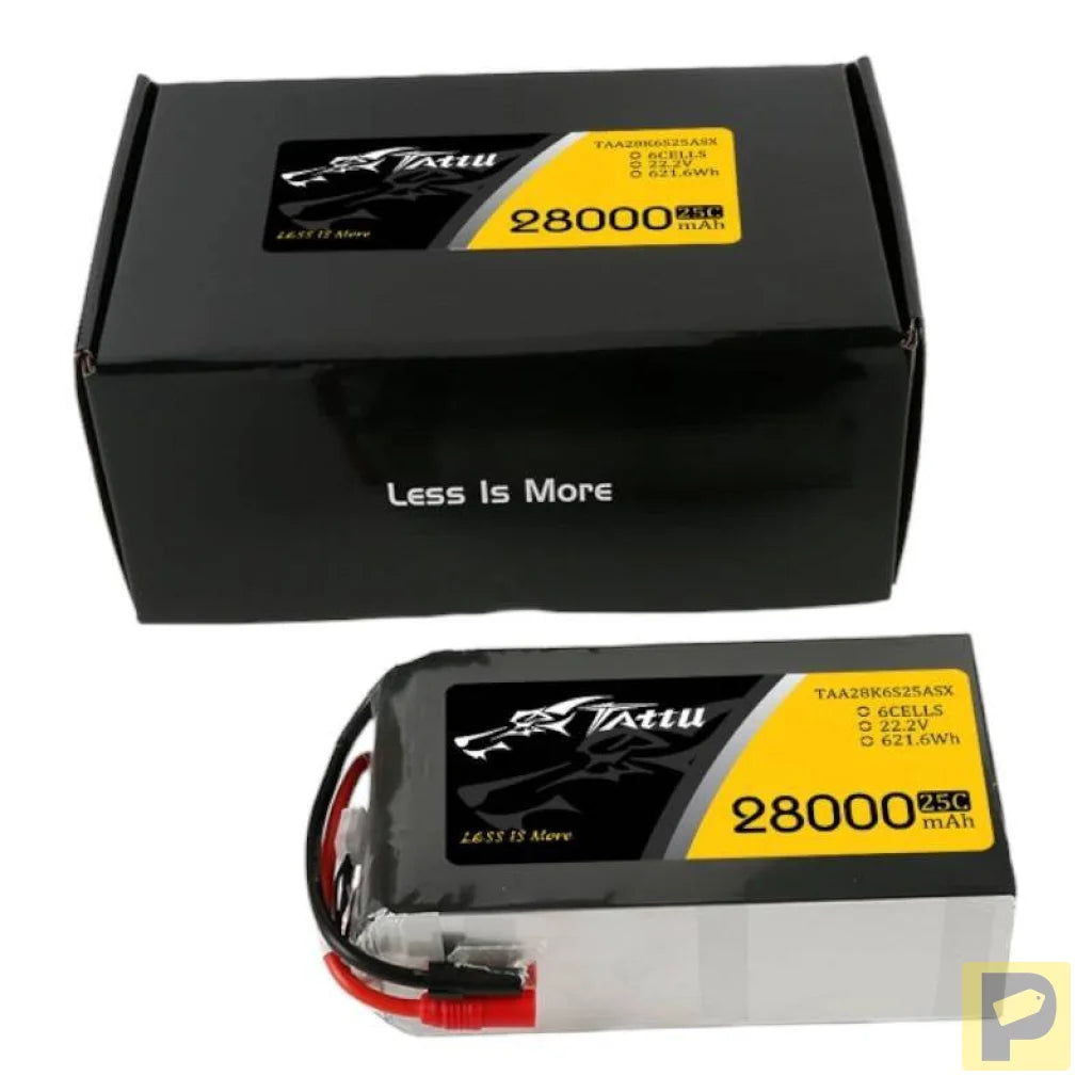 Tattu 28000mAh 22.2V 25C 6S1P Lipo Battery Pack with AS150+XT150