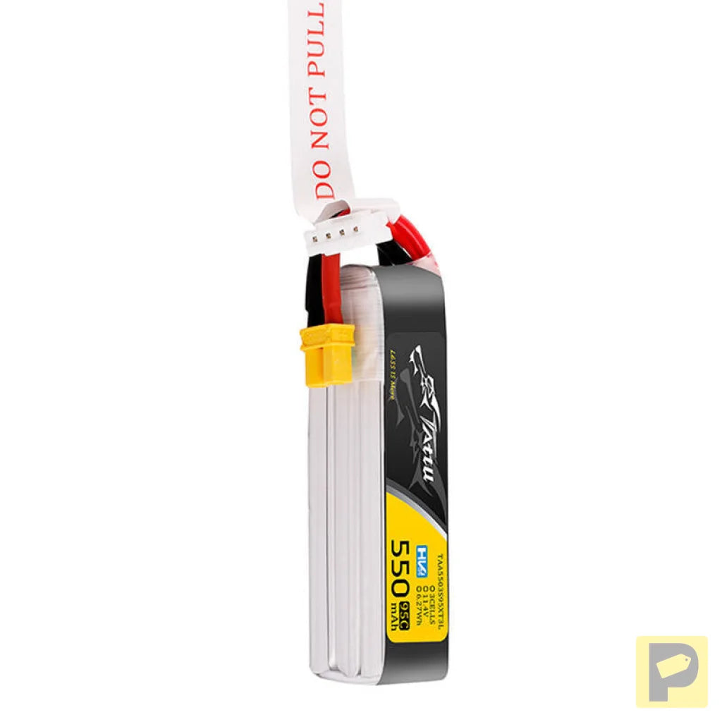 Tattu 3s 550mAh 95C 11.4V HV Lipo Battery with XT30 Plug Long-Pack Connector