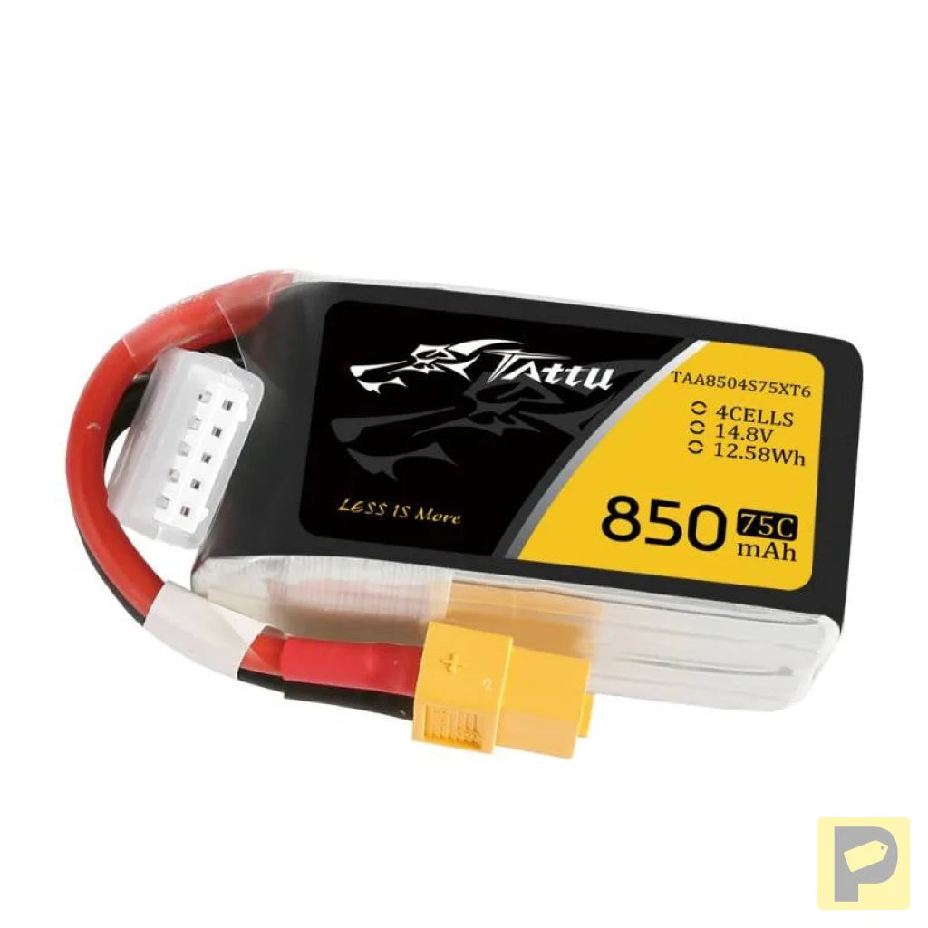 Tattu 850mAh 14.8V 75C 4S1P XT60 battery