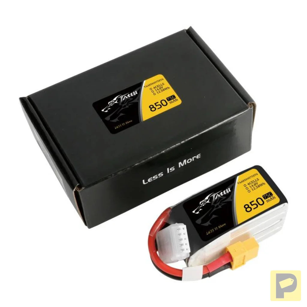 Tattu 850mAh 14.8V 75C 4S1P XT60 battery