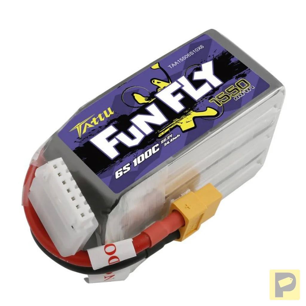 Tattu Funfly 1550mAh 22.2V 100C 6S1P XT60 battery