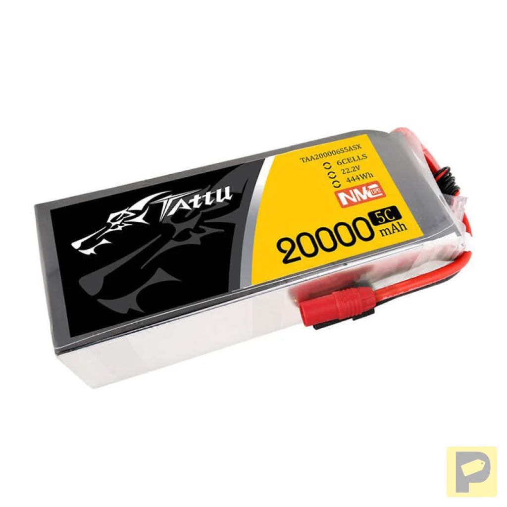 Tattu NMC 20000mAh 22.2V 5C 6S1P Lipo Battery Pack with AS150+XT150 plug