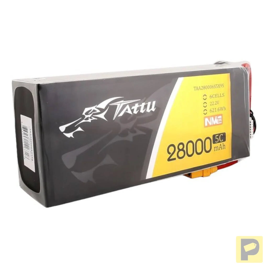 Tattu NMC 28000mAh 22.2V 5C 6S1P Lipo Battery Pack with XT90-S plug