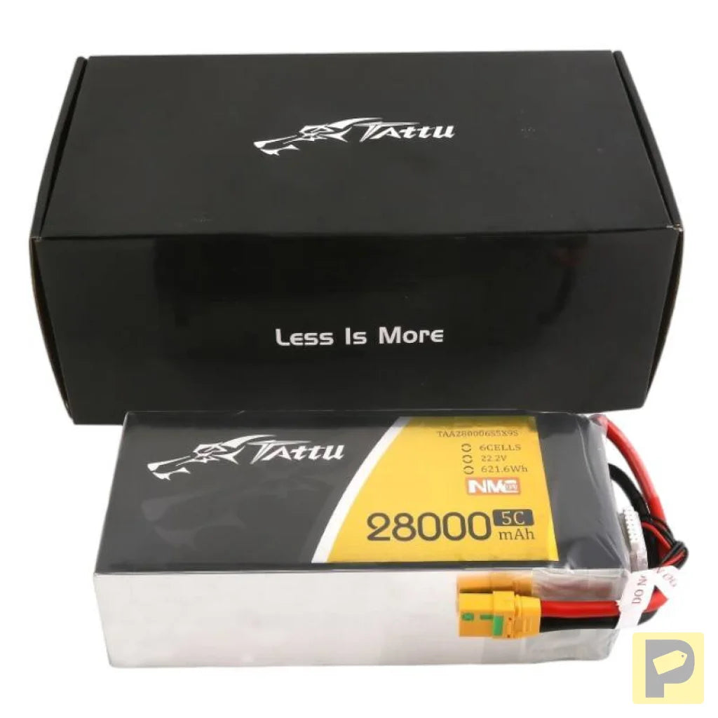 Tattu NMC 28000mAh 22.2V 5C 6S1P Lipo Battery Pack with XT90-S plug