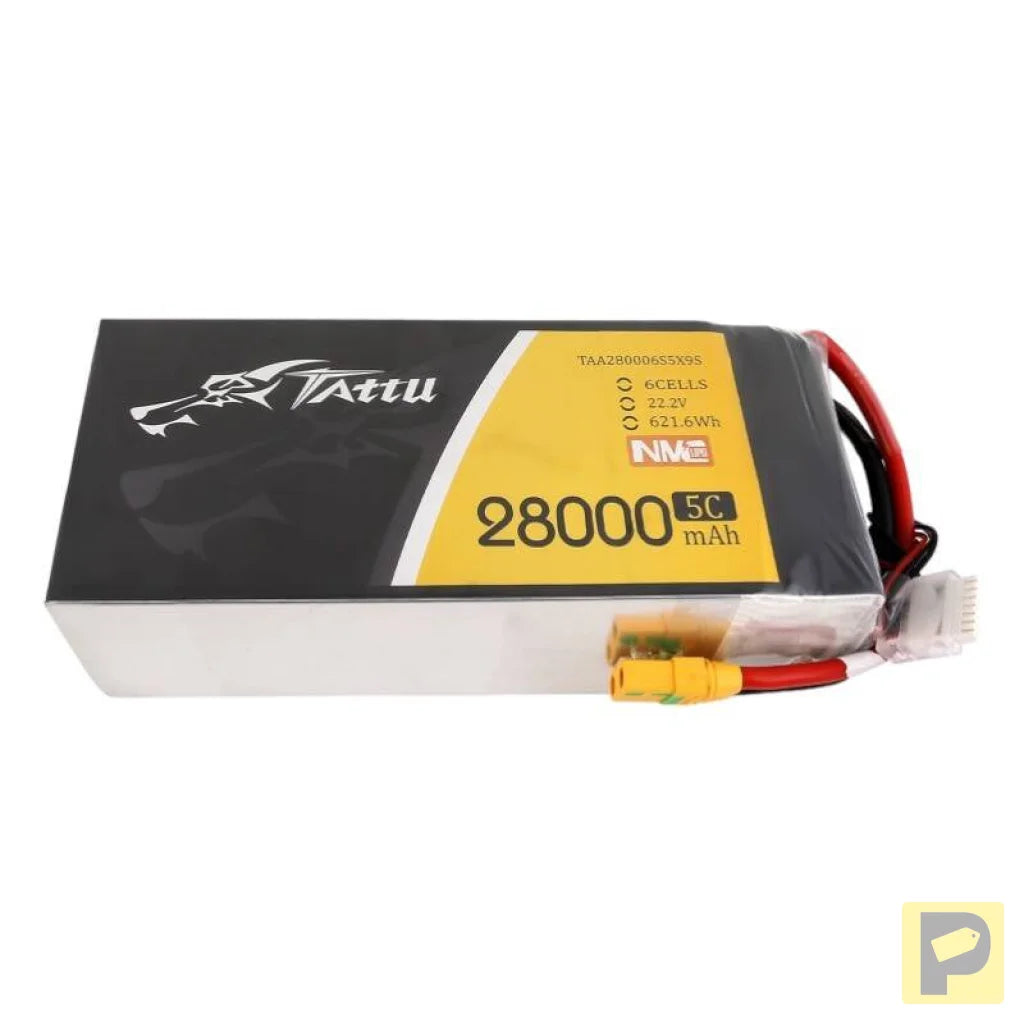 Tattu NMC 28000mAh 22.2V 5C 6S1P Lipo Battery Pack with XT90-S plug