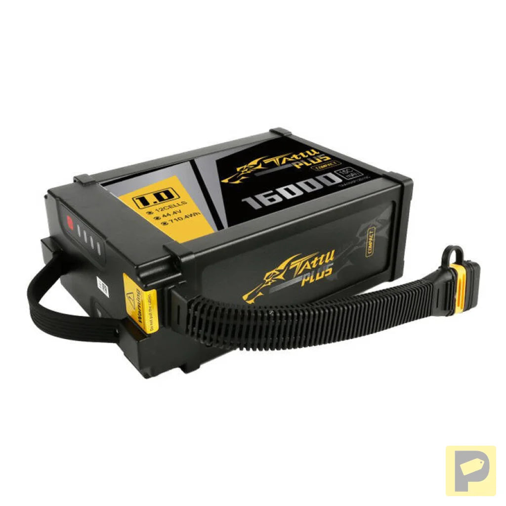 Tattu Plus 1.0 Compact version 16000mAh 12S 15C 44.4V Lipo battery pack with AS150U Plug