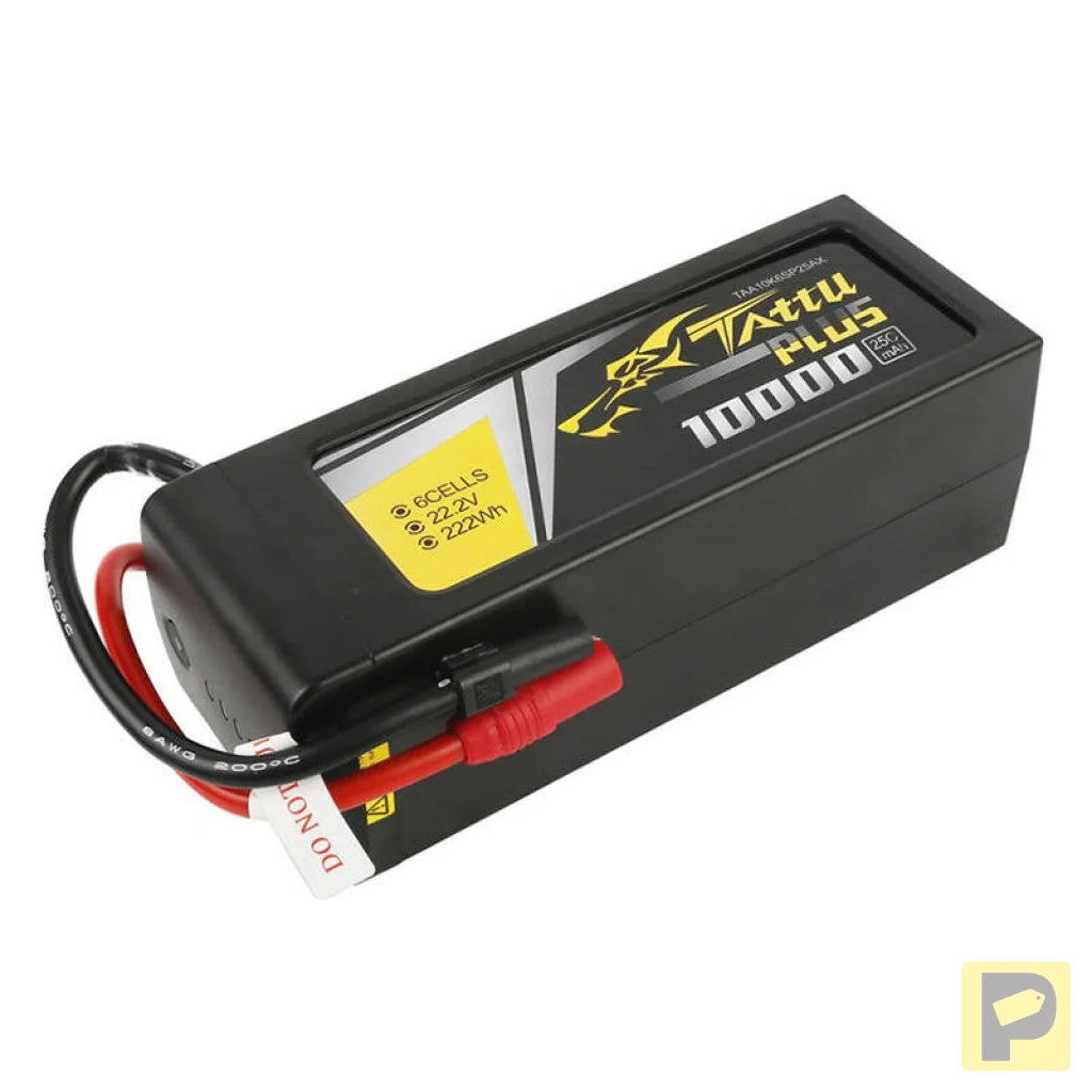 Tattu Plus 10000mAh 22.2V 25C 6S1P Lipo Battery Pack with AS150+XT150 plug