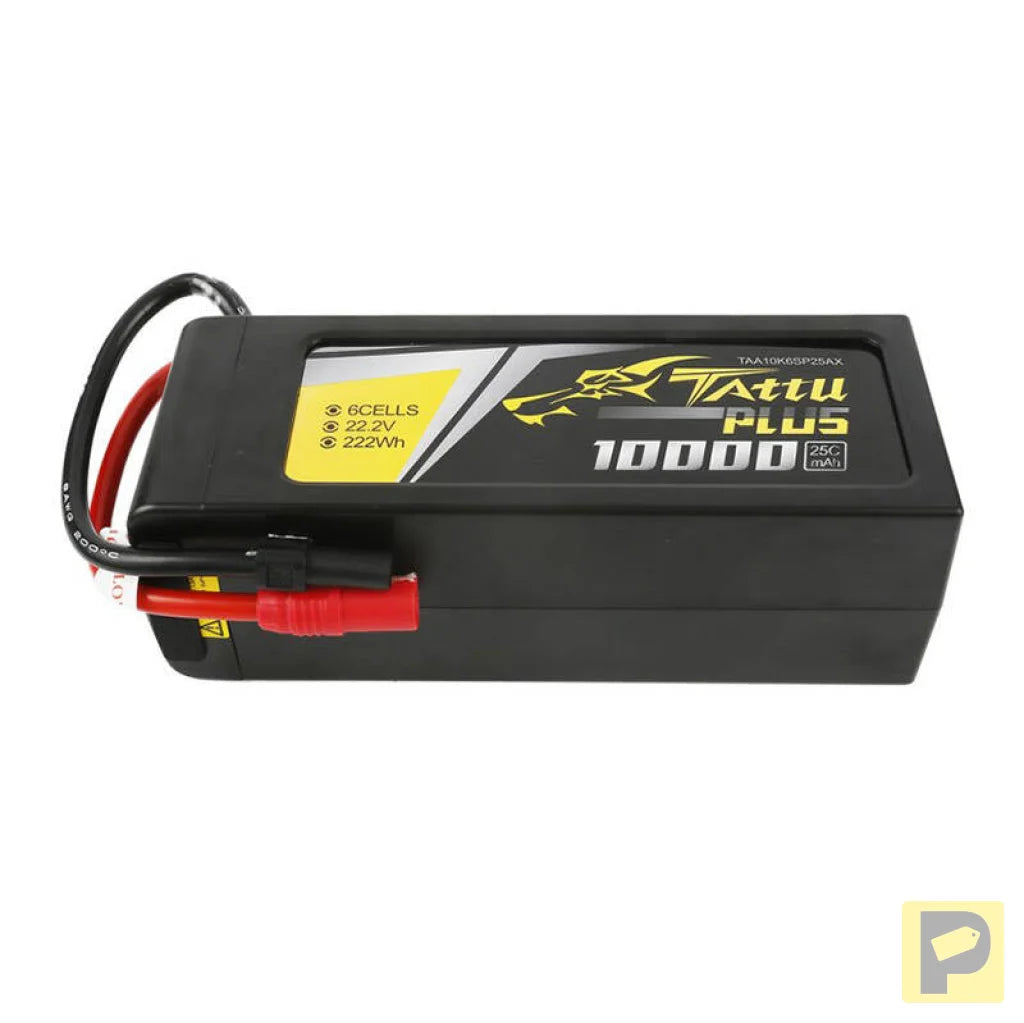 Tattu Plus 10000mAh 22.2V 25C 6S1P Lipo Battery Pack with AS150+XT150 plug
