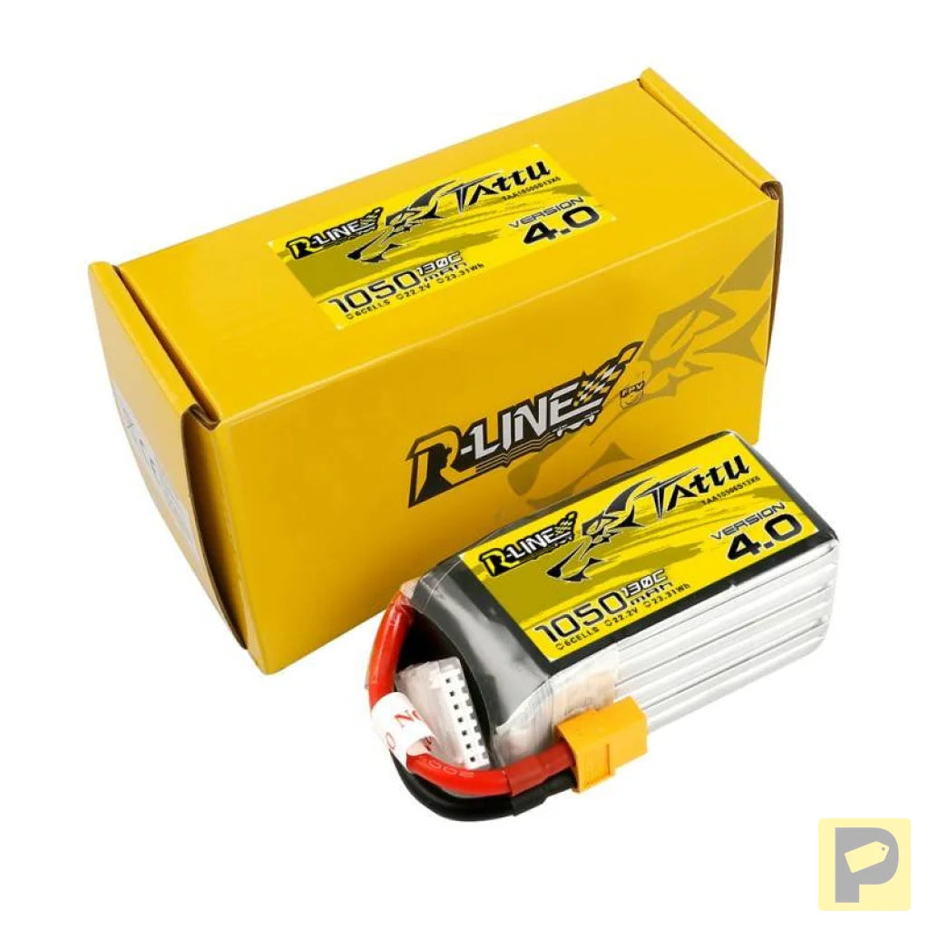 Tattu R-Line 4.0 1050mAh 22.2V 130C 6S1P XT60 Battery