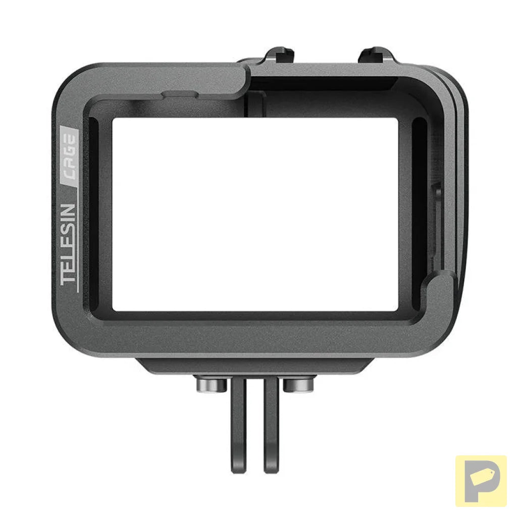 TELESIN Aluminum cage for GoPro Hero 12/11/10/9 +vertical adapter