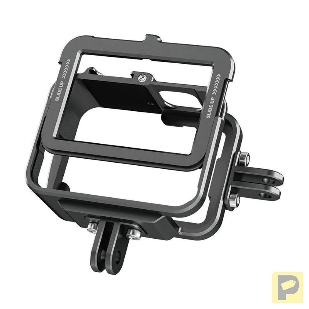 TELESIN Aluminum cage for GoPro Hero 12/11/10/9 +vertical adapter