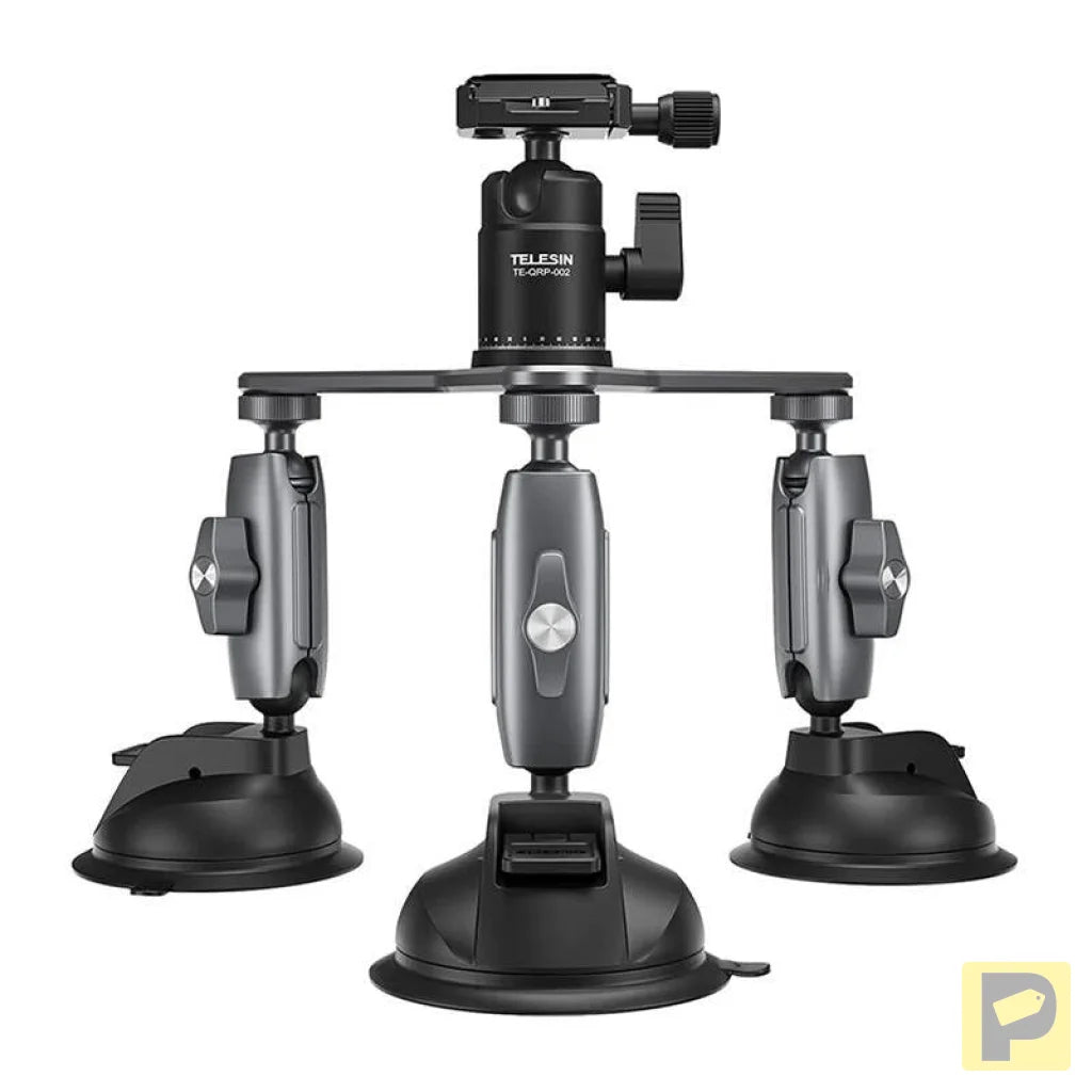 TELESIN Three-Arm Suction Mount - TE-TSB-001
