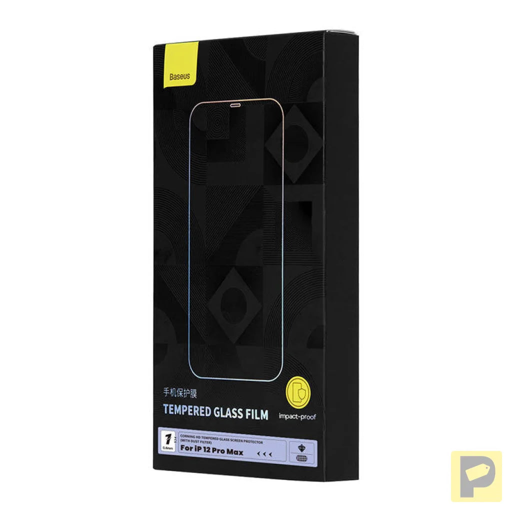 Tempered Glass Baseus 0.4mm Iphone 12 Pro  MAX + cleaning kit