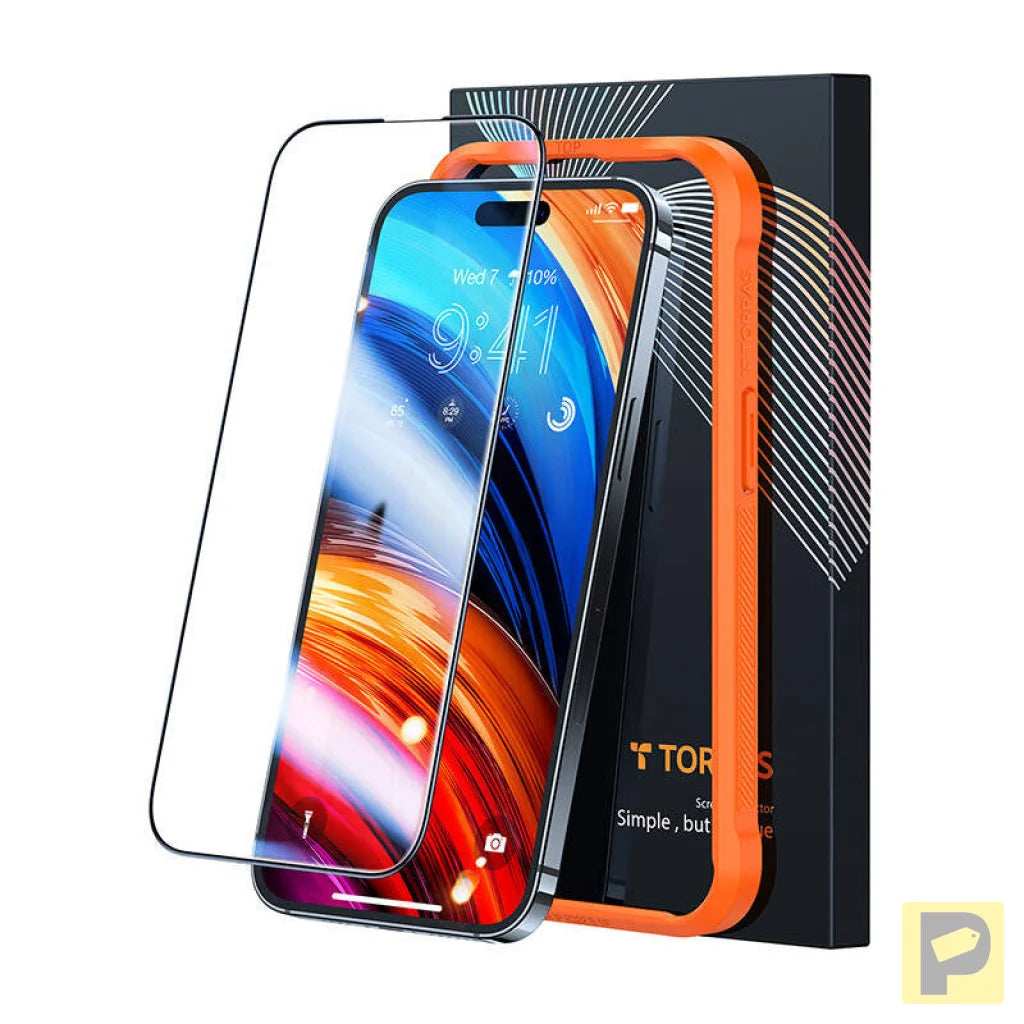 Tempered glass for iPhone 15 Torras InstaII Master