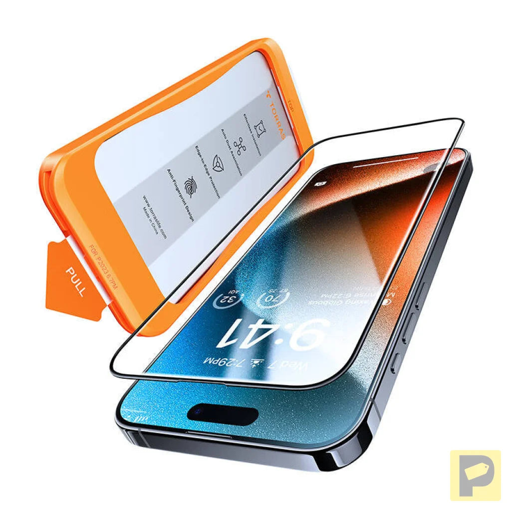 Tempered glass for iPhone 15 Torras InstaII Master