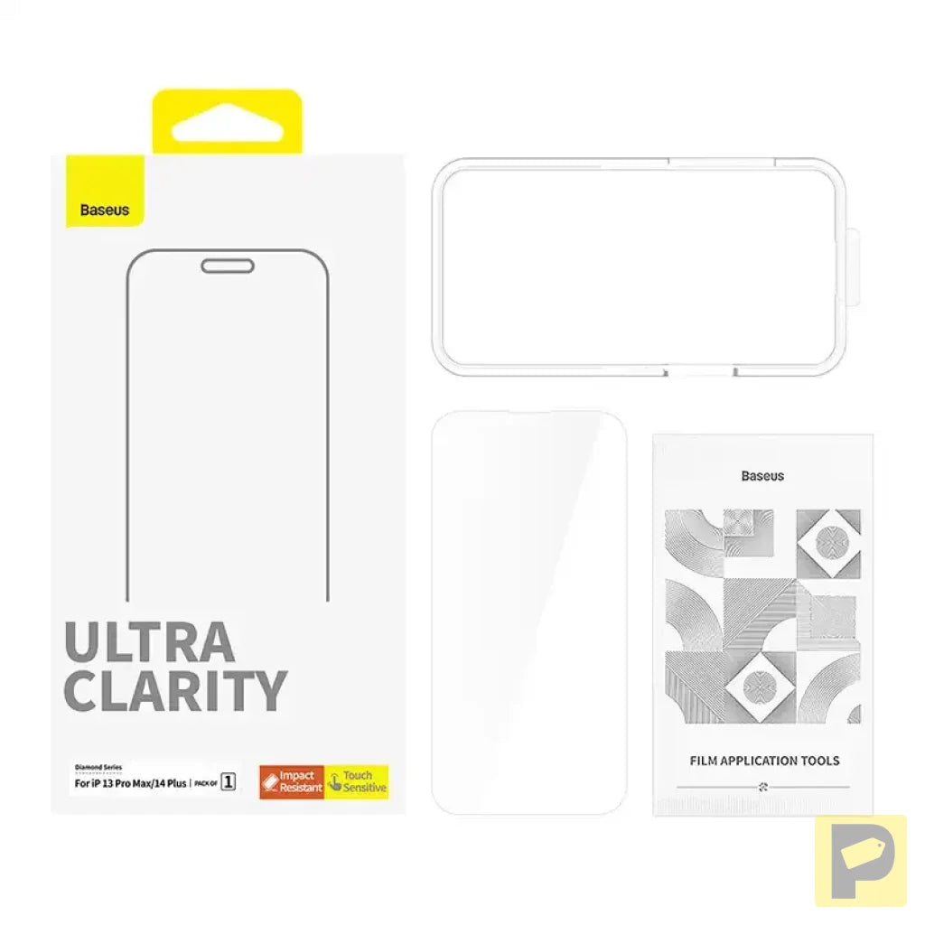Tempered Glass screen protector  Baseus OS Diamond Series HD for Iphone 13 Pro Max/14 Plus(Clear)