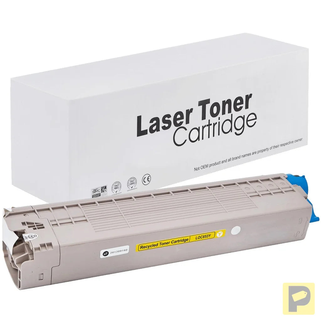 Toner for Oki | 45862837 | rem. | yellow | 7300 pag. | neutral box