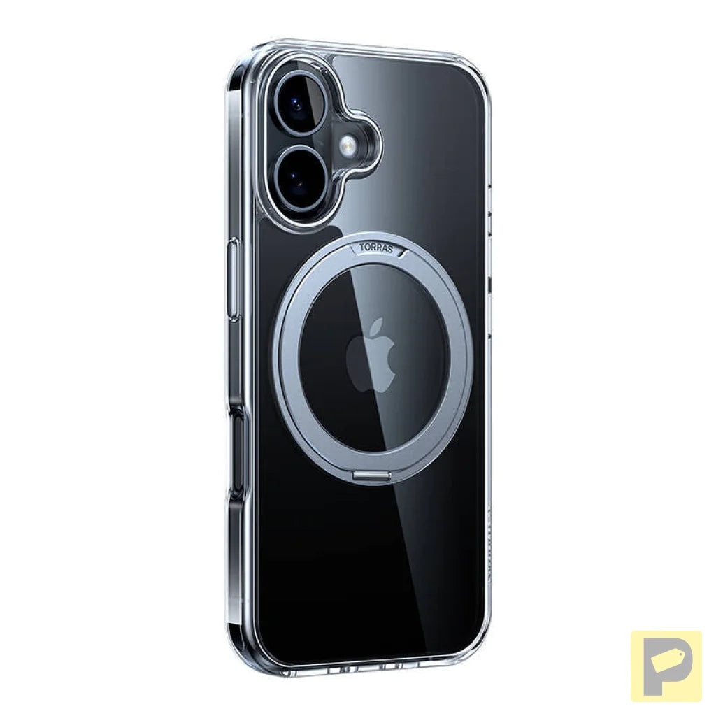 Torras Ostand Pro Case for iPhone 16 (Transparent)