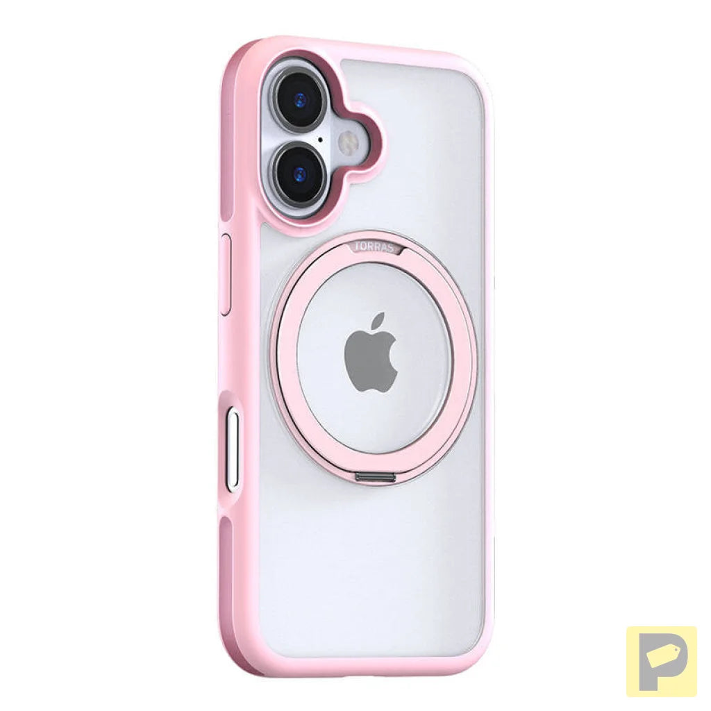 Torras Ostand R Fusion Case for iPhone 16 (Pink)