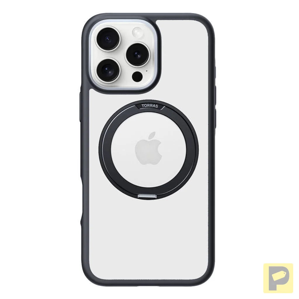 Torras Ostand R Fusion Case for iPhone 16 Pro Max (Black)
