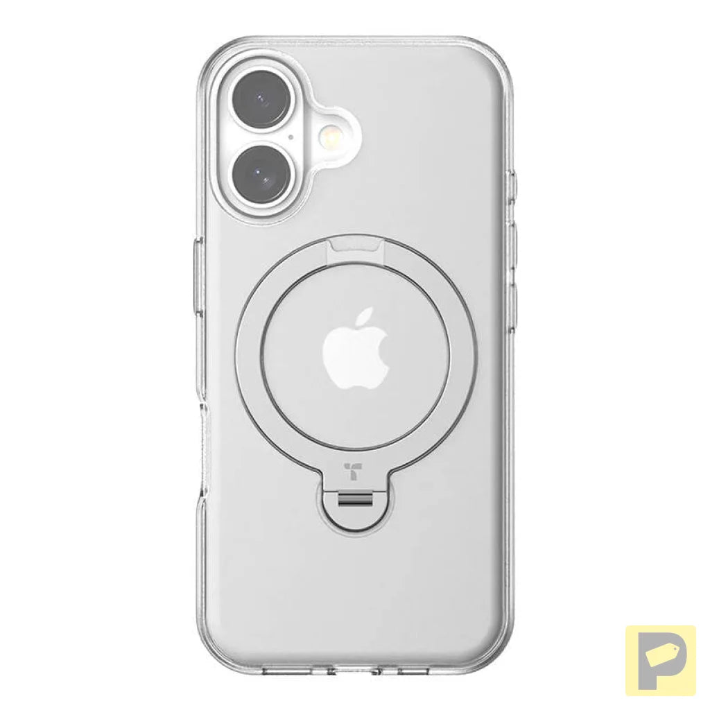 Torras Ostand Spin Case for iPhone 16 Plus (Transparent)