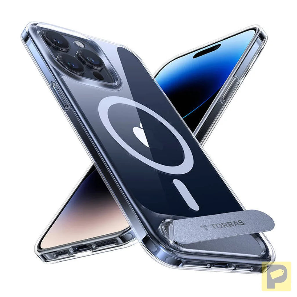 Torras UPRO Pstand Case for iPhone 15 Pro Max (transparent)