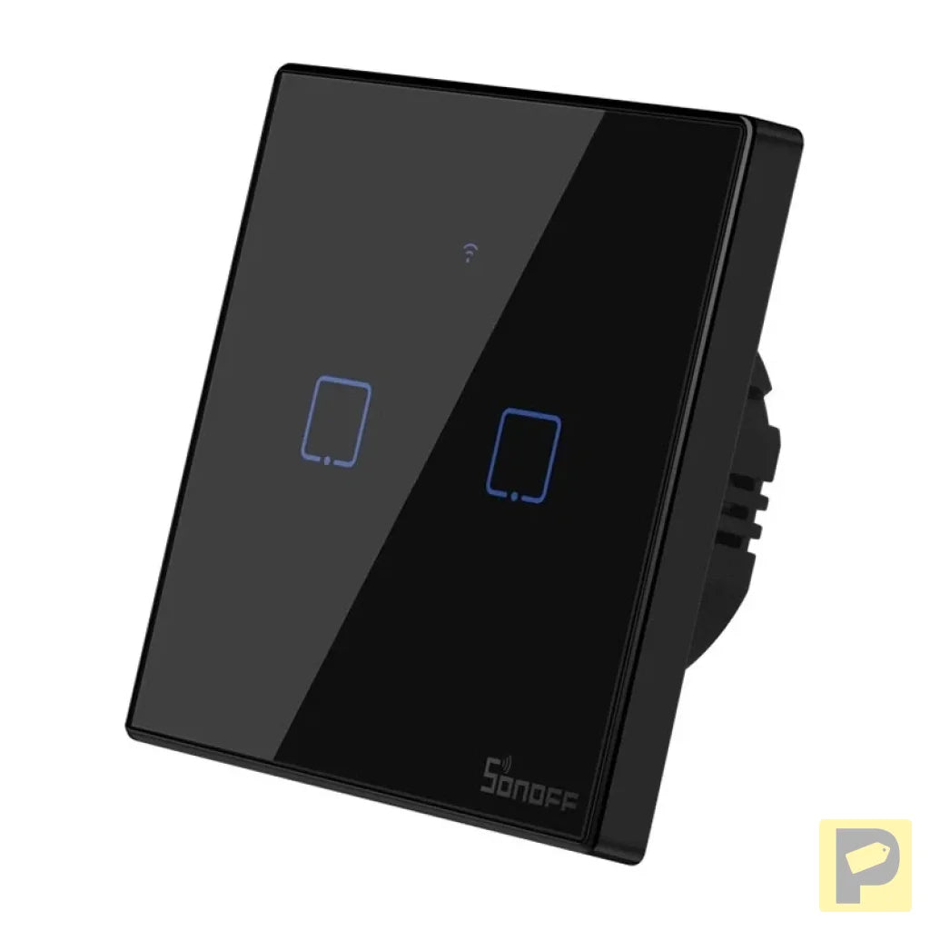Touch light switch WiFi + RF 433 Sonoff T3 EU TX (2-channel)