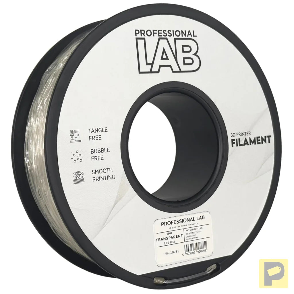 TPU is a flexible and wear-resistant filament, suitable for printing rubber-like parts such as seals, gaskets, cases, or flexible mounts. Requires low print speed and proper filament guidance.